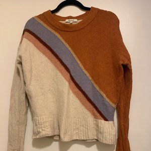 Madewell Diagonal Color Block Pullover Sweater